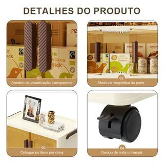 caixa organizadora armario armazenamento dobrável empilhavel com porta rodinhas multiuso 5 portas